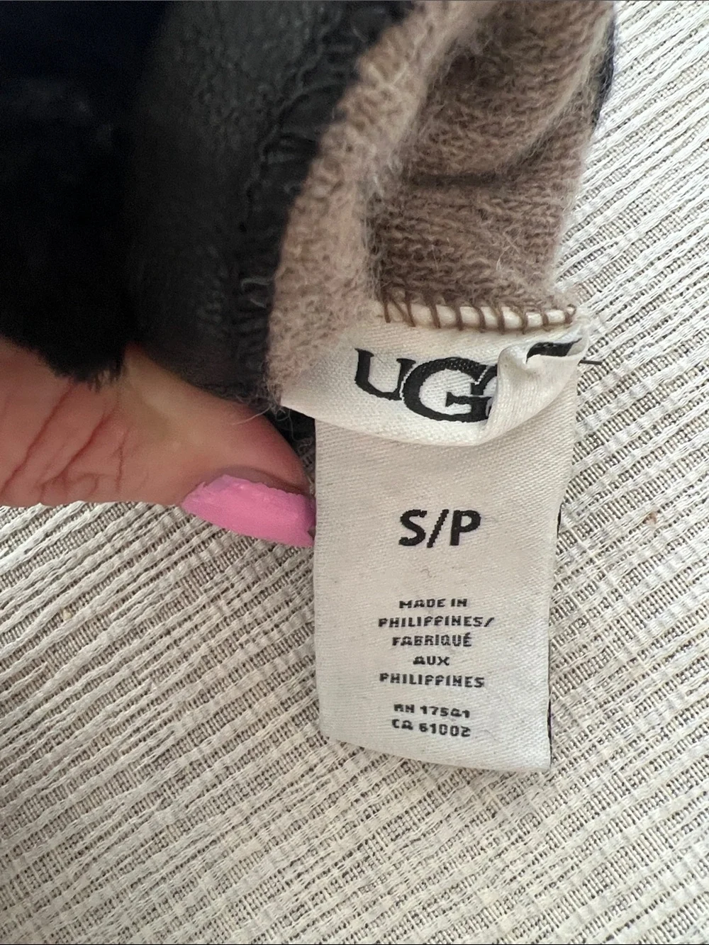 UGG Black Leather Gloves with Fur Cuffs Women's Leather Slim Fit Cashmere